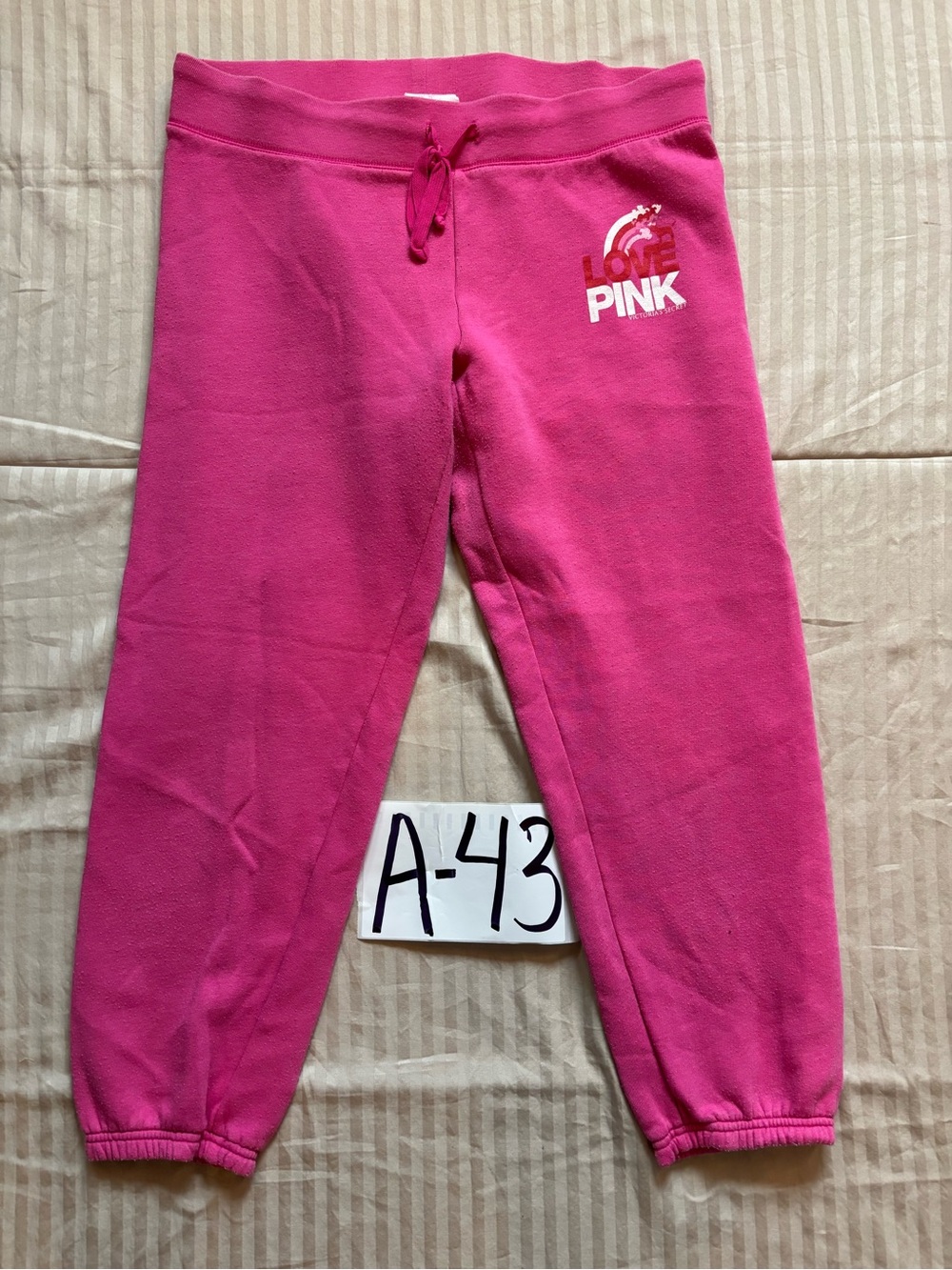 Y2K Victoria’s Secret PINK 2005 Hot Pink Butt Logo Sweat Pants Womens Size M